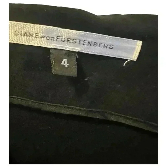 Diane Von Furstenberg Midi Pencil Skirt Black Size 4 Button Detail Women's - Picture 4 of 8